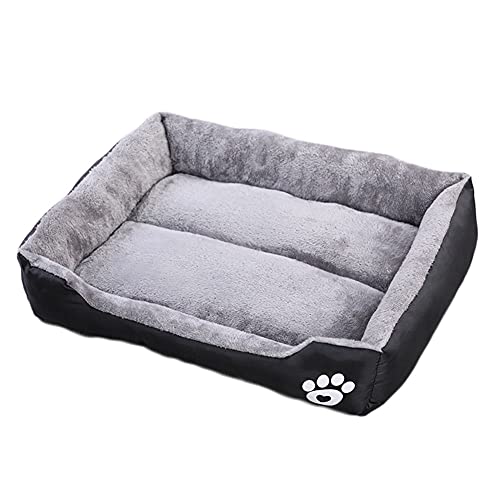 YAOTT Square Pet Nest Bonbonfarbene Dog Herbst Und Winter Warm Nest Kennel Für Cat Puppy Haustier Haus Nest Bett Leicht Zu Reinigen Katzenbett Hundebett Hundekissen,Schwarz,M von YAOTT