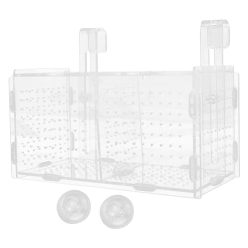 YARNOW 1 Satz Betta-Box Easy putz aquaristik zubehör Fischzucht-Isolationsbox Fischbrutkasten Aquarium LED-Licht für Aquarien Brutinkubatoren für Aquarien Zuchtbehälter Acryl Transparent von YARNOW