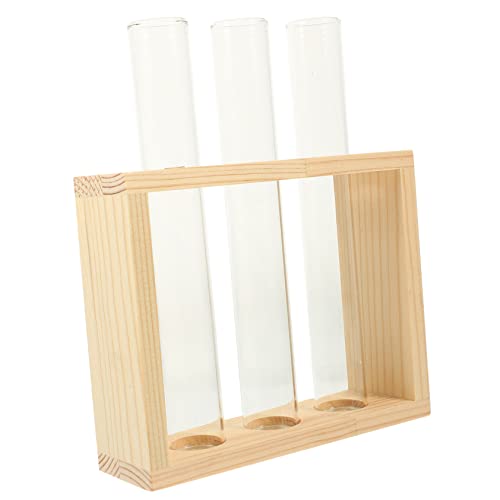 YARNOW 1 Satz Blumenarrangement Glasbehälter Kugeln bewässern Pflanze Terrarium Glas Zaun hängende Körbe Anlage Geräte bürodeko büro Dekoration Garden Glasvasen Blumentopf aus Glas Holz von YARNOW