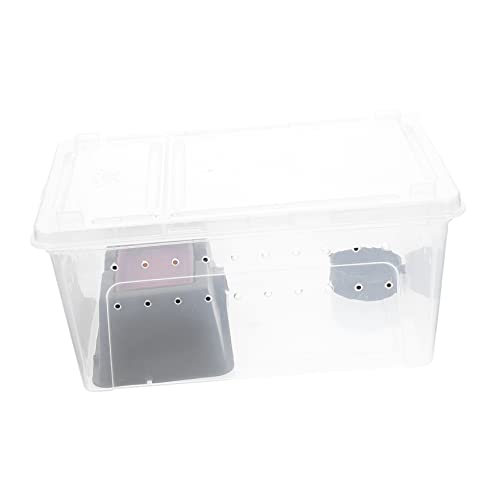 YARNOW 1 Satz Futterbox Für Reptilien Frosch-Panzer Gecko-schlüpfkoffer Heizkissen Reptilien Reptilienterrarium Gecko Critter Keeper Leopardgecko-Panzer Gehäuse Tank Reptichip Plastik von YARNOW