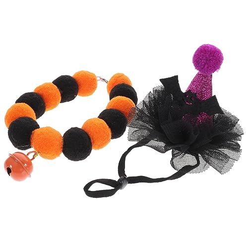 YARNOW Elastisches Katzenhalsband Mit Material Halloween Katzenhalskette Weiches Halsband Für Katze von YARNOW