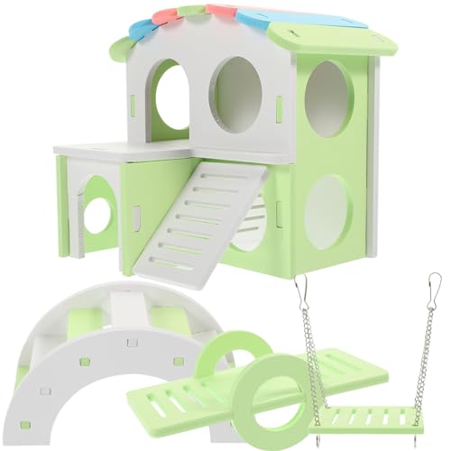 YARNOW 1 Satz Hamsterspielzeugnest fünfzackiger Sternenstab Junge Dekoration Kleiner Schläger Ornament hamsterhaus Hamster brücke Hamsterversteck kleines Hamsterspielzeug PVC Light Green von YARNOW