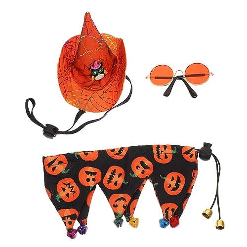 YARNOW 1 Satz Haustier Hut tiermütze Dog Costume katzenmützen kostüme für Hunde Tierhut schöne Hundemütze Halloween-Katzenkostüm Welpenbrille verschleißfester Katzenhut Hundebrille Stoff von YARNOW