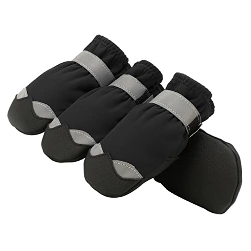 YARNOW 1 Satz Haustier wasserdichte Schuhe Hundezubehör Leggings Für Hunde wasserdichte Hundelschuhe Stiefeletten Hundestiefel Gießen Schutz Regenmantel Hundeschermaschinen Black Nylon von YARNOW