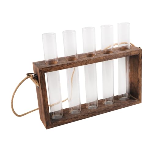 YARNOW 1 Satz Hydroponische Vase Blumentöpfe Töpfe Für Zimmerpflanzen Töpfe Für Pflanzen Pflanzenterrarium Drinnen Hydroponische Verzierung des Heimpflanzers Terrarienpflanzen Holz von YARNOW