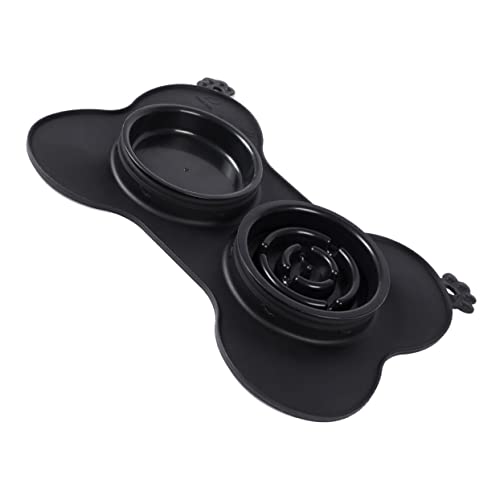 YARNOW 1 Satz Slow-Food-schüssel Für Haustiere Hunde Schüssel Hundefutter Welpe Ständer Für Hundenapf Hundepuzzle Pet Bowl Slow Feeder Leckerlis Für Hunde Essen Spender Black Kieselgel von YARNOW