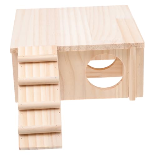 YARNOW 1 Set Holzhaus Für Hamster Holzverstecke Hamsterzubehör Hamsterhaus Dekoratives Versteck Verschleiß – Versteckkäfig Versteckzubehör Zartes Versteck von YARNOW