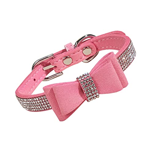 YARNOW 1 Set Verstellbarer Hundekragen Strass Hundehalsband Microfiber Dog Trainingskragen von YARNOW