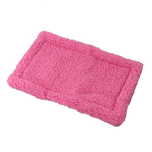 YARNOW 1 Stück haustierbett pet Bed haustierfeldbett winterliche Schlafunterlage Winterhamstermatte Winter Hamster pad Haustierzubehör Kleine Tiere Haustiermatte Geschirr Igel Decke Rosa von YARNOW