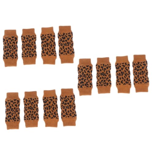 YARNOW 12 STK Haustiersocken Welpe Bein Wärmer Anti-Schmutz Socken für Haustiere Geschenkidee für Haustierbesitzer Strumpf Strümpfe Leopardenmuster Hündchen Schutzhülle Haustier socken von YARNOW