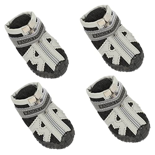 YARNOW 12 STK pet net Schuhe Haustier Strand Hund Paws pfotenschutz Dog Accessories Welpe Haustierzubehör verstellbare Schuhe für Haustiere atmungsaktiv Haustierschuhe Reißverschluss von YARNOW