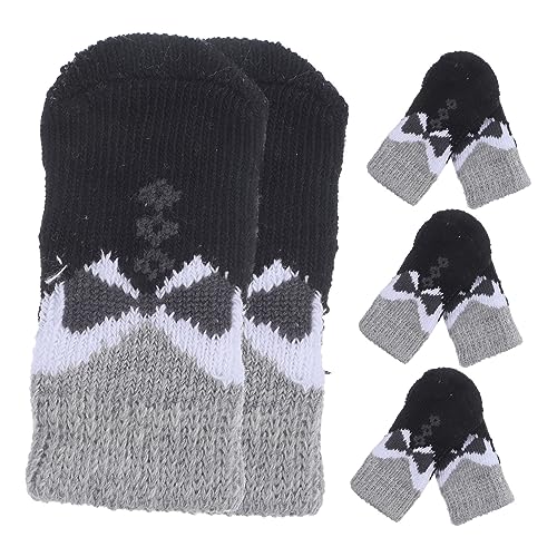 YARNOW 16 STK Haustier Socken Traktionssocken Für Welpen Katzenschuhe Hundepfotenschutz Keine Hundesocken Warmes Schuhwerk Hundestiefel Stricken Hundehandschuhe Pommern Polyester Zubehör von YARNOW