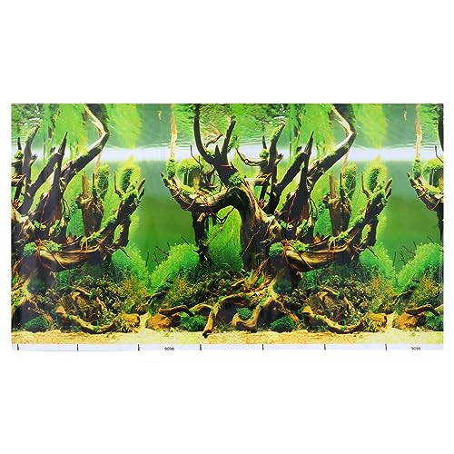 YARNOW 1Stk Aquarium Aufkleber Tankaufkleber Schwebend Hintergrund UV Aquarium Dekoration wandverkleidung küche Dekorationen für Aquarien bedruckter Aufkleber für Aquarien Plastik Green von YARNOW