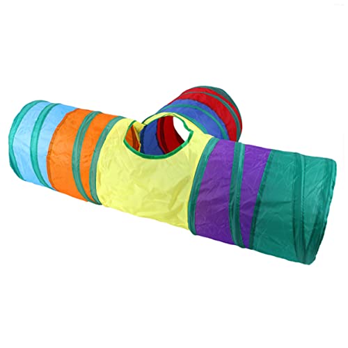 YARNOW 1Stk Katzenrassel aus Papier Tunnel Futterspender Frettchen Röhre Guck-Guck katzenzelt cat Tent cat Toys Katzentunnel Haustier-Katzen-Tunnel Polyester Baumwolle Colorful von YARNOW