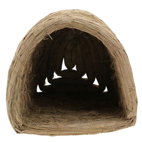 YARNOW 1stk Hamster-Gras-Nest-Tunnel Zusammenklappbares Kaninchenhaus Mini-Spielzeug Hamsternest Ruhendes Nest Schlafnest Für Haustiere Einstreu Für Meerschweinchen Hamsterrohr Stroh von YARNOW