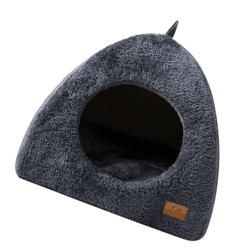 YARNOW 1stk Katzennest Katzenhöhle Katzenspielzeug Kratzbaum Katzenbetten Katzenheim Katzenzeltbett Heimtierbedarf Für Katzen Katzensackbett Käfig Haustiernest Dark Grey Tuch von YARNOW