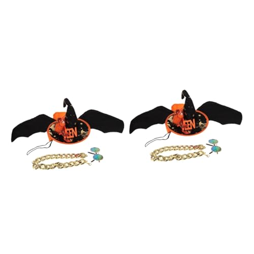 YARNOW 2 Sätze Halloween-Brust Halloween Costume Halloween kostüme Costume de Halloween halloweendeko Tierhut Hexenkostüm für Hunde Dekor Heimtierbedarf Bequeme Hundekleidung Polyester von YARNOW