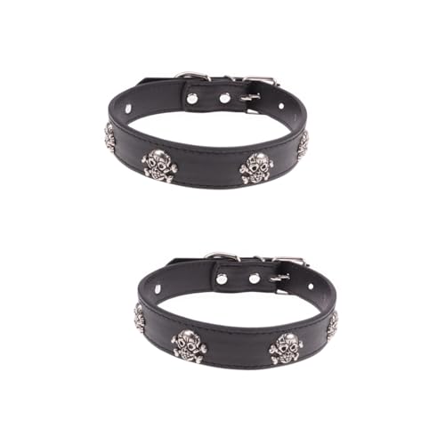 YARNOW 2 STK Halloween-hundeverzierungen Schädelkragen Kleines Katzenhalsband Verstellbares Hundehalsband Halloween-haustierdekoration Blumen Hundehalsband Halloween-haustierhalsband von YARNOW