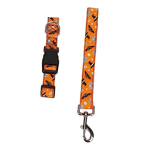 YARNOW 2pcs Hund Halloween Fliege Haustier Kragen Leine Set Einstellbare Haustier Halskette von YARNOW