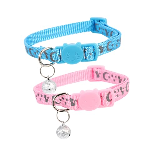 YARNOW 2 Stück Halsband Katzenglocke Krawatte Kätzchen Katze Bandana Schal Katzenhalsbänder Zierbänder Reflektierende Hundebänder Katzenhalsring Katzendekor Nylon von YARNOW