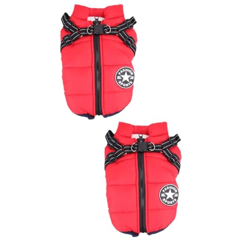 YARNOW 2 Stück Haustierweste Warme Hundejacke Für Kleine Hunde Hunde Winterbekleidung Hundekleidung Für Kleine Hunde Fleece Weste Hundepullover Winter Welpen Outfit Outdoor Weste von YARNOW