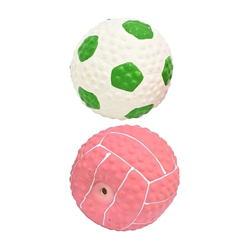 YARNOW 2St Spielzeugball Kaubälle für Haustiere komisch quietscht nagen interaktives Spielzeug knete Spielzeug Fußball-Puzzle bissfestes Beißspielzeug quietschende Kugeln kauen Hündchen von YARNOW