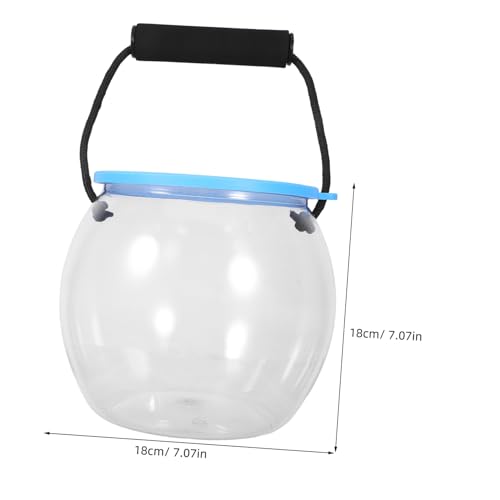 YARNOW 2 Stück Tragbarer Transparenter Plastik-fischeimer mit Deckel Klarer Aquarium-fischbehälter für Outdoor Strand und See Leicht Handlich und Sicher Transportierbar YARNOW 2 Stück Tragbarer Transparenter Plastik-fischeimer mit Deckel Klarer Aquarium-fischbehälter für Outdoor Strand und See Leicht Handlich und Sicher Transportierbar von YARNOW