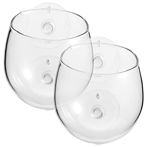 YARNOW 2 Stück Wasserkultivierungsbecher Saugnapf Pflanzgefäß Saugnapf Glas Pflanzgefäß Pflanzenbecher Für Aquarium Aquarium Dekoration Aquarium Pflanzenhalter Saugnapf von YARNOW