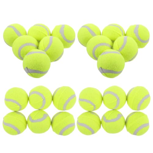 YARNOW 22st Hüpfender Tennisball Für Hunde Robuster Hundeball Kleine Quietschende Bälle Für Hunde Schmeiß Es Eier Hundebälle Für Große Hunde Hundespielzeug Aus Latex Gummi Light Green von YARNOW