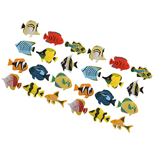 YARNOW 24st Künstlicher Fisch Künstliche Aquarienpflanzen Fisch Dekoration Zubehör Für Aquarien Desktop-skulptur Tropischer Fische Desktop-Modell Mit Tropischen Fischen Aquarienfische PVC von YARNOW