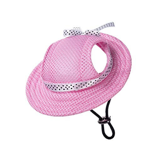 YARNOW 2St Atmungsaktiver Hut für Haustiere Hund-Baseball-Mütze Hund Sombrero-Hut Eselsohren Kätzchen Hut hundefressnäpfe Hundemütze Sommerhut für Haustiere Netz Rosa von YARNOW