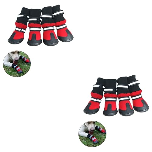 YARNOW 2St Haustier-Hundeschuhe Hunde Schuhe Dog Shoes Hundeschuhe für Haustiere Outdoor-Hundeschuhe unten warm Schneestiefel Hundestiefel Schuhe für Hunde draussen Hündchen Pfote Schutz von YARNOW