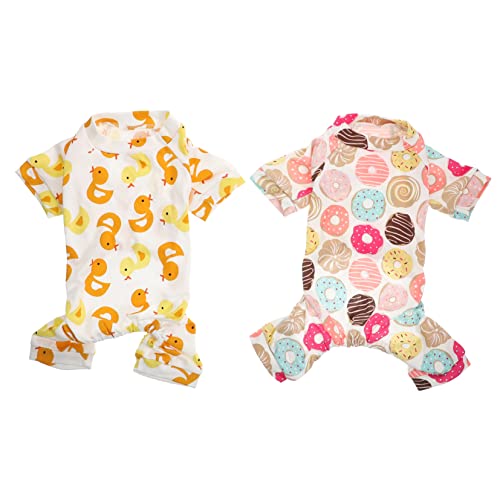 YARNOW 2St Haustier-Pyjama hundewintermantel hundefotografie Welpe entzückender Haustieroverall Kinderpyjamas Schlafanzug für änner Haustier dekorative Kleidung Katze Hund Kleidung von YARNOW