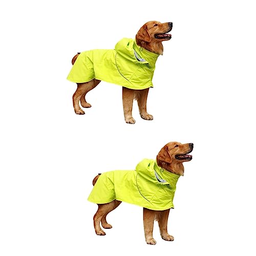 YARNOW 2st Regenmantel Für Haustiere Hund Regenkleidung Für Haustiere wasserdichte Regenjacken Kapuzenjacken Gelb Aus Elisabeth Kreis Haustier Jacken Regenjacke Für Haustiere Poncho Chef von YARNOW