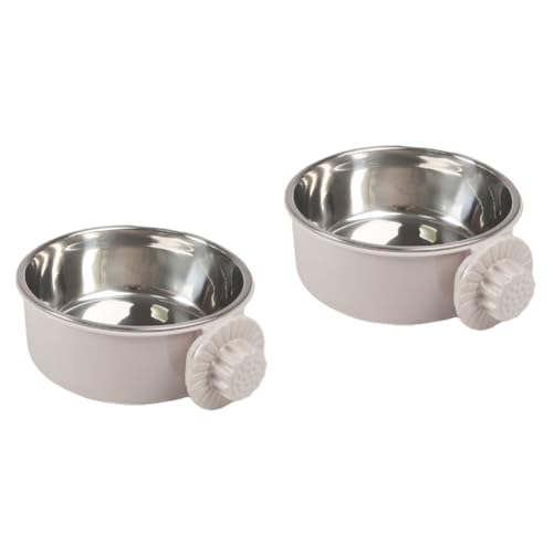 YARNOW 2St Hundenapf edelstahlspüle pet Feeder Kaninchenfutter gebettet Zwinger Hundenäpfe Futterautomat für Haustiere Hundefutter hängend Haustiernapf Katzennapf Zubringer Wasserschale von YARNOW