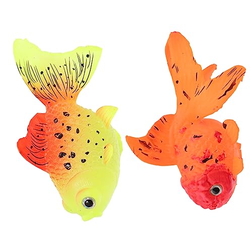 YARNOW 2st Künstlicher Kunstaccessoire Für Zu Hause Fischverzierung Desktop-dekor Schwimmender Fisch Im Aquarium Schwimmende Fische Als Ornament Modell Kieselgel Kind von YARNOW