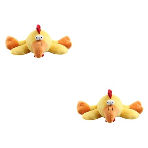 YARNOW 2st Soundspielzeug Für Hunde Ente Plüschtier Puppe Spielzeug Beißspielzeug Für Welpen Plüsch-Huhn-beißspielzeug Welpenspielzeug Hühnerspielzeug Einheimisches Huhn Kleiner Hund von YARNOW