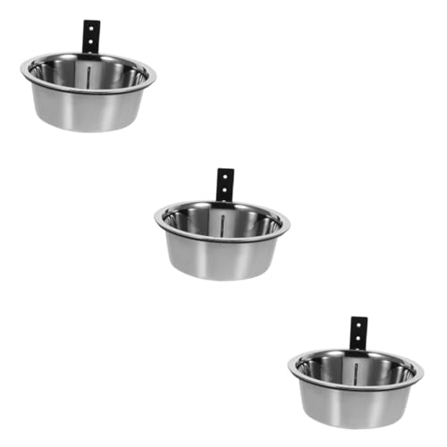 YARNOW 3 Sätze An der Wand befestigter erhöhter Hundenapf Hundekiste Wassernapf Bulldogge Haustiere Hundeboxen pet Water Bowl Dog Food Bowl Wandkätzchennapf Hundefutter Rostfreier Stahl von YARNOW