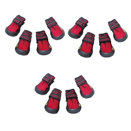 YARNOW 3 Sätze Haustier-Hundeschuhe Hunde pfotenschutz Schuhe für hundepfoten Dog Shoes Hunde Schuhe Haustierschuhe Stiefel für Hunde Hundestiefel Haustier Hund mittlere bis große Hunde von YARNOW