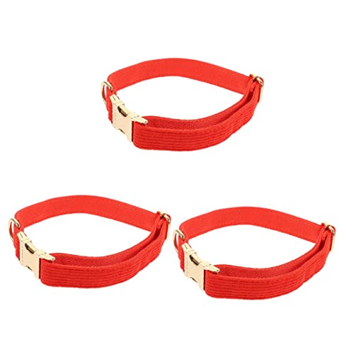 YARNOW 3St Hundehalsband rolf zuckowski Weihnachten weinachts goldhochzeit für Haustiere Haustier-Halsdekoration aus Stoff Haustierhalsband aus Stoff Welpen-Hals-Dekor Tuch rot von YARNOW