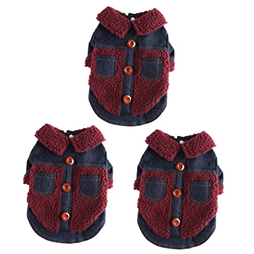 YARNOW 3St Kleidung für Haustiere Hundemäntel für kaltes Wetter struppiger Hund Haustierkleidung winterhundemantel hundewintermantel warme Welpenkleidung stylische Hundejacke Polyester von YARNOW