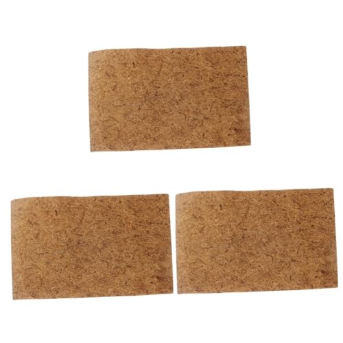 YARNOW 3St Reptilienmatte aus Kokospalme Leopardgecko-Zubehör Haustier bettwäsche Reptilien-Terrarium-Einlage bodenteppich flurtepppich Reptilienkäfigmatte Aquarienmatte Light Brown von YARNOW