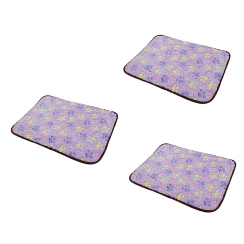 YARNOW 3St Sommerkühlmatte für Haustiere pet Bed petbett Dog Pads hundebeet hundematten Zwingerunterlage Sommer kühlmatte Kühlmatten für Hunde Haustiermatte Hund Sommermatte Violett von YARNOW