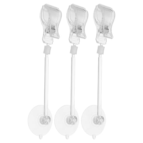 YARNOW 3st Aquarium-saugnapfklemme Klemmbausteine Pflanzenständer Aquarium-saugnapf-Clip Aquarium-Clip Saugklammern Mit Breiter Öffnung Futterclip Für Aquarien Saugklemme P.s Transparent von YARNOW