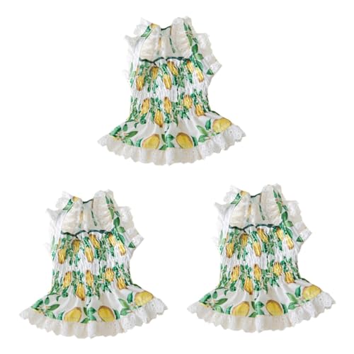 YARNOW 3st Tragbares Hundekleid Hund Prinzessin Rock Welpenkleidung Für ädchen Mit Kleinen Hunden Zartes Hundekleid Wiederverwendbares Hundekleid Kätzchen-Kleidung Hündin Colorful Stoff von YARNOW