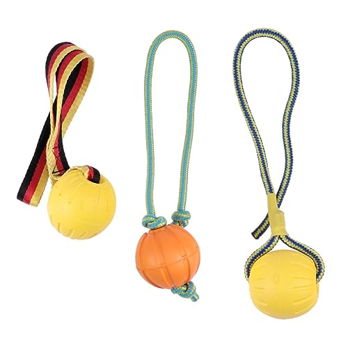 YARNOW 3St Hundeball trainieren Hundetraining liefert Spielzeug Trainingsmaterial Spielzeug Dog Toy Hunde spielsachen Spielzeuge Hüpfball bissfestes elastisches Ballspielzeug beissen von YARNOW