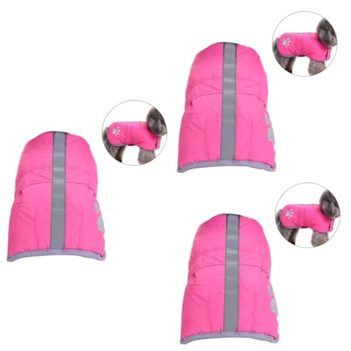 YARNOW 3st Winterkleidung Für Hunde Hundepullover Für Welpen Warmer Mantel Hemdjacken Kleiner Hundepullover Winterpullover Für Welpen Wasserdichter Hundemantel Haustier Hundekleidung Rosa von YARNOW