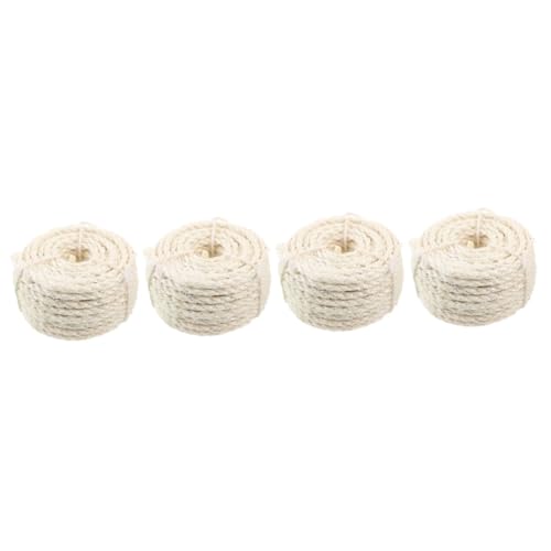 YARNOW 4 Rollen Hanfseil Selber Machen Kratzbaum Seil Auswechselbares Kratzseil Seil Für Den Täglichen Gebrauch Austauschbares Kratzbaumseil DIY Katzenkratzseil Seil Kratzen Sisal von YARNOW