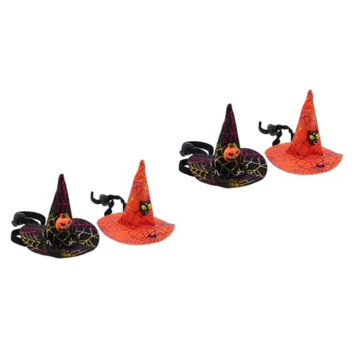 YARNOW 4 Stück Haustier-Halloween Hundebekleidung und Zubehör Spinnenholz für Aquarien Halloween Hunde Katze Halloween Haargummis Haarband Hund Katze Kopfschmuck Tierkopf-Dekor elastisch von YARNOW