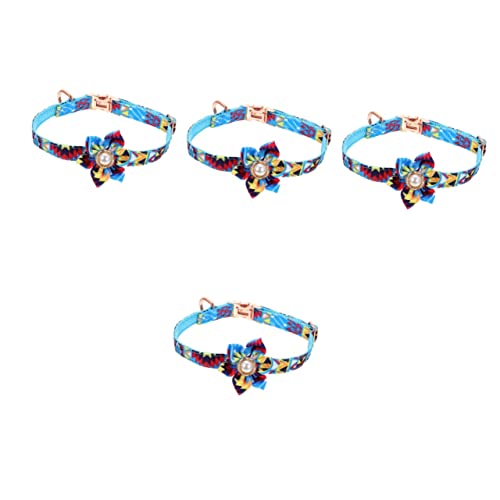 YARNOW 4 Stück Haustierhalsband ädchen Halskette Halsband Für Kleine Hunde Verstellbares Hundehalsband Perlenketten Sommerhalsketten Verstellbares Welpenhalsband Der Hund Katze Nylon von YARNOW